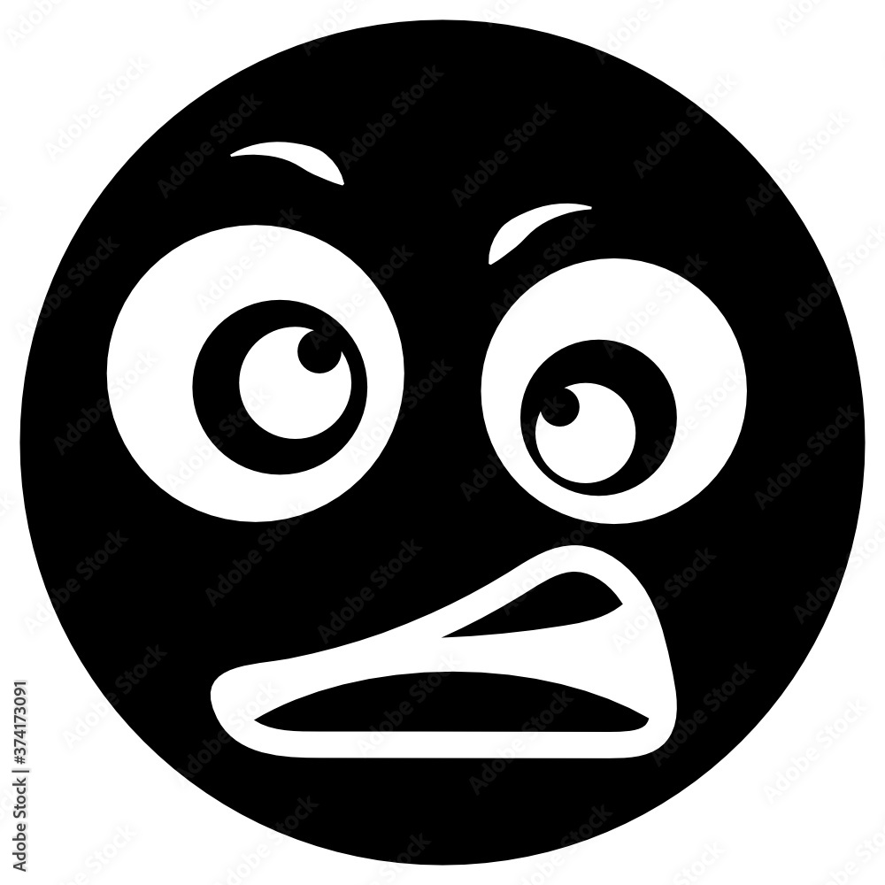 Screaming with shocked emoticon, editable icon in solid style
Screaming with shocked emoticon, editable icon in solid style