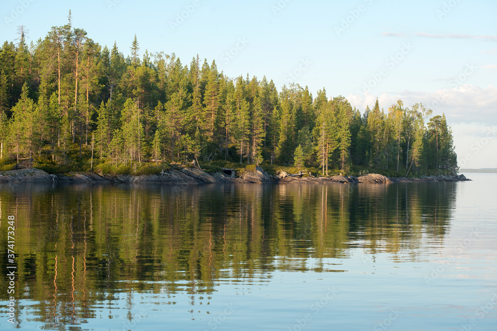 North Karelia lake at summer time.