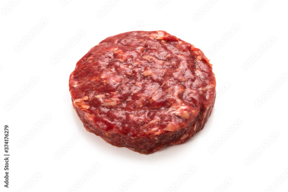 Raw minced beef isolated on white background. Raw minced beef isolated on white background.