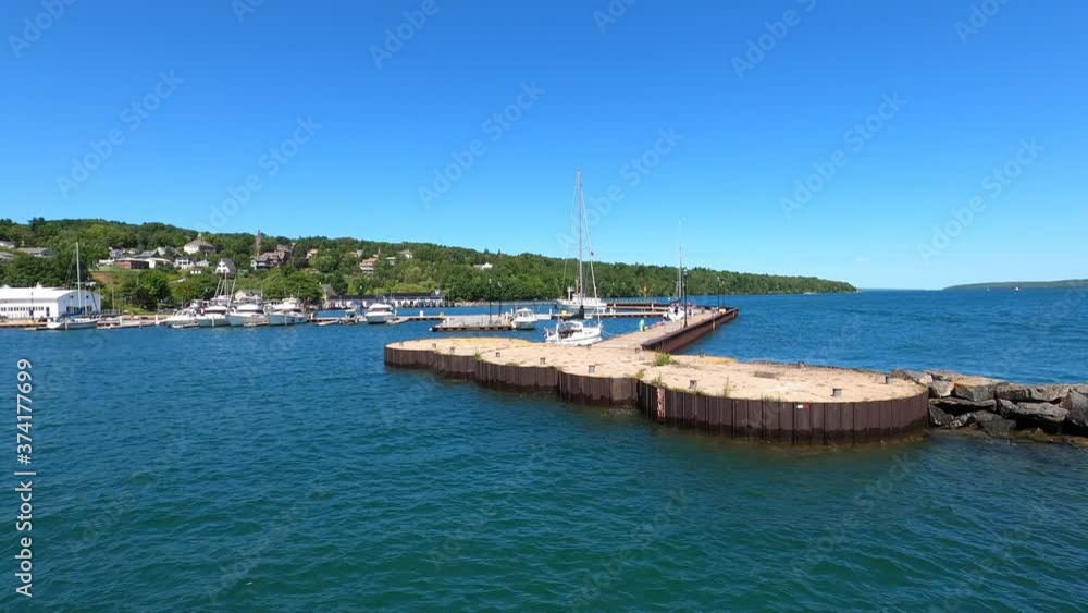 City of Bayfield in Northern Wisconsin, view from the Lake Superior City of Bayfield in Northern Wisconsin, view from the Lake Superior
