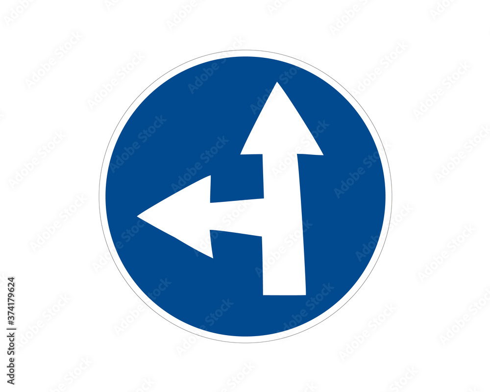 Straight and right ahead - road sign isolated on white background. Group of as fish-eye, simple and grunge icons for your design. Vector illustration. Straight and right ahead - road sign isolated on white background. Group of as fish-eye, simple and grunge icons for your design. Vector illustration.