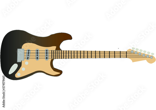 electric guitar isolated on white