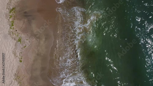 Summer scenes sea and beach shot from the air