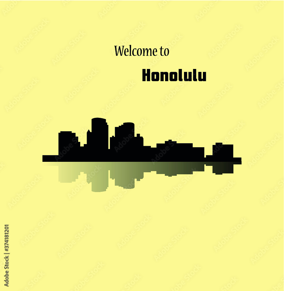 Honolulu, Hawaii ( city silhouette ) Honolulu, Hawaii ( city silhouette )