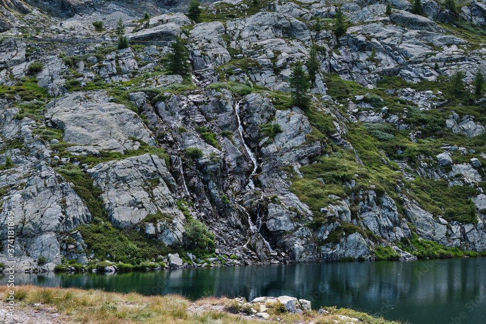 Trekking for the Vercoche lake in Valle D'Aosta, Italy Trekking for the Vercoche lake in Valle D'Aosta, Italy