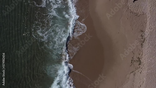 Summer scenes sea and beach shot from the air