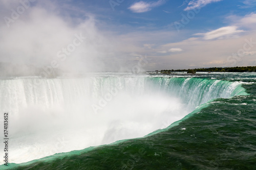Niagara Falls Horseshoe Falls on a summer day 