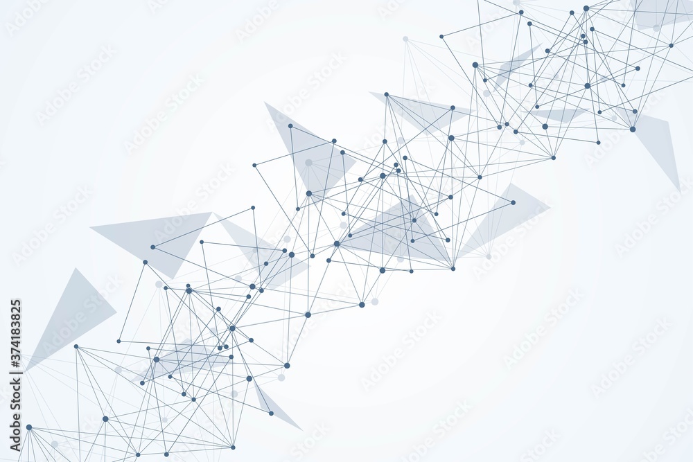 Geometric abstract background with connected line and dots. Structure molecule and communication. Scientific concept for your design. Medical, technology, science background. illustration. Geometric abstract background with connected line and dots. Structure molecule and communication. Scientific concept for your design. Medical, technology, science background. illustration.