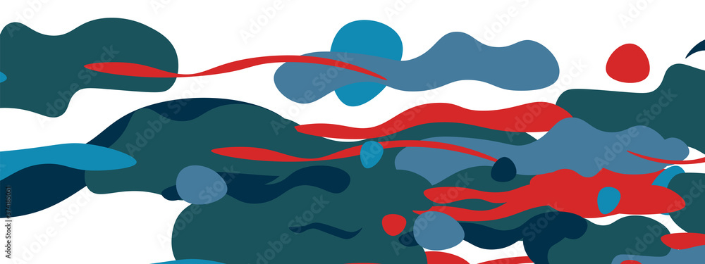 Obraz premium Trendy liquid style shapes abstract design, dynamic vector background for placards, brochures, posters, web landing pages, covers or banners