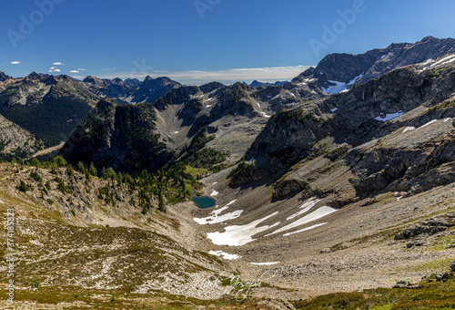 Obraz na płótnie Heather Maple Pass Loop with Lake w salonie