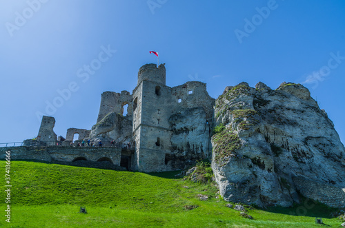 Ruins of castle in Ogrodzieniec, Poland