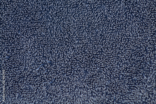 close up de textura textil de toalla en color azul