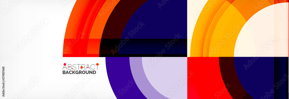 Round shapes, triangles and circles. Modern abstract background Round shapes, triangles and circles. Modern abstract background