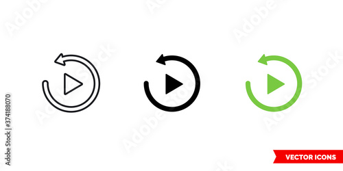 Memories icon of 3 types color, black and white, outline. Isolated vector sign symbol.