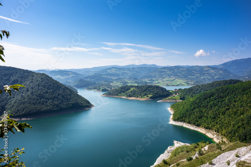 Viewpoint above the Rovni lake near the Valjevo in Serbia photo