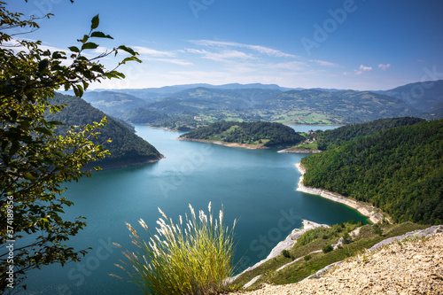 Fototapeta Naklejka Na Ścianę i Meble -  Viewpoint above the Rovni lake near the Valjevo in Serbia