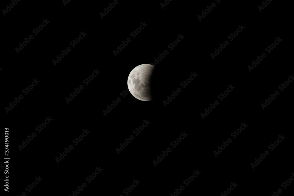 Very detailed moon in the sky on black background Very detailed moon in the sky on black background