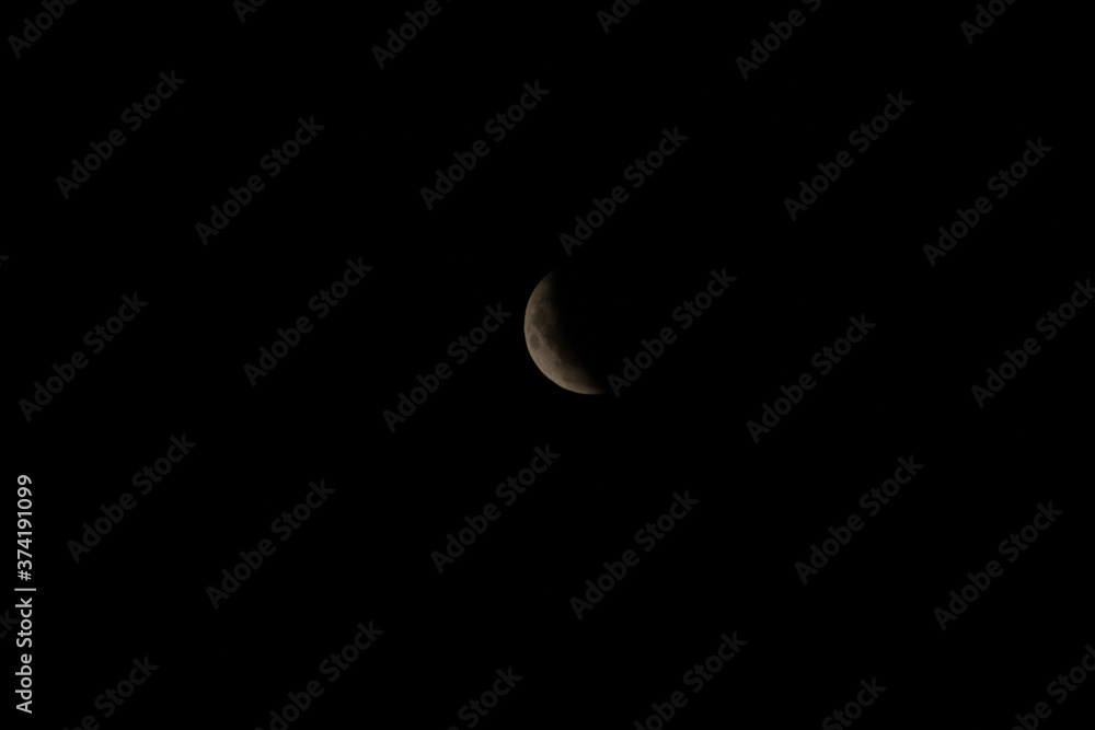 Very detailed moon in the sky on black background Very detailed moon in the sky on black background