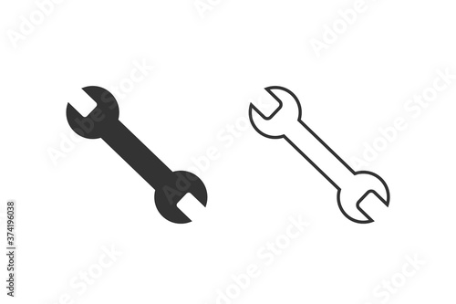 Repair line icon set. Wrench icon. Settings isolated. Vector