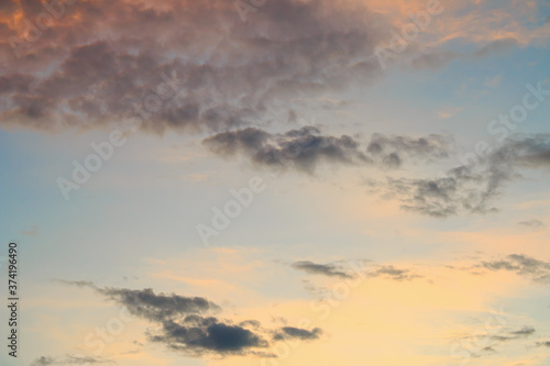 beautiful colorful sky and cloud in twilight time background