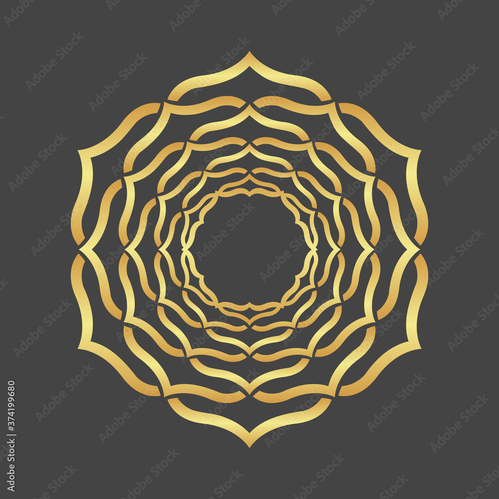 Gold foliage element Gold foliage element