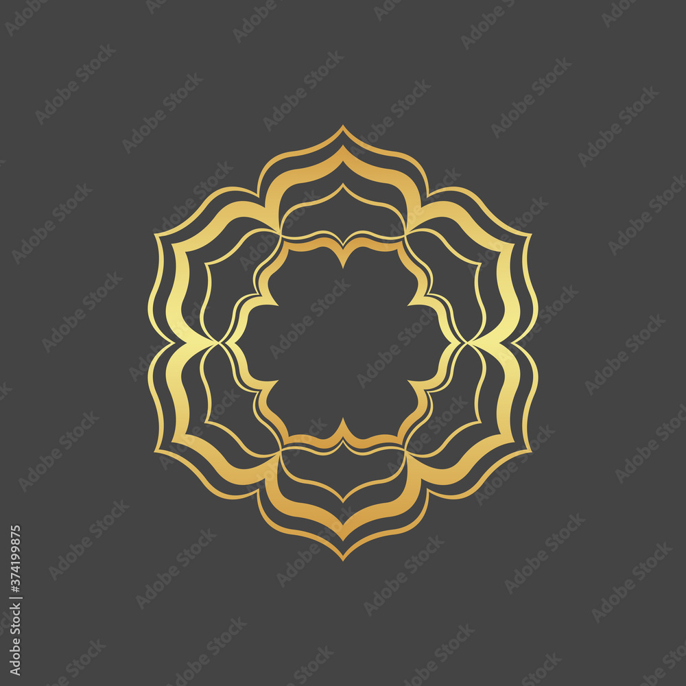 Gold foliage element Gold foliage element