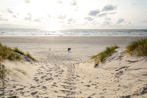 Canvas-taulu View to beautiful landscape with beach and sand dunes near Henne Strand, North s