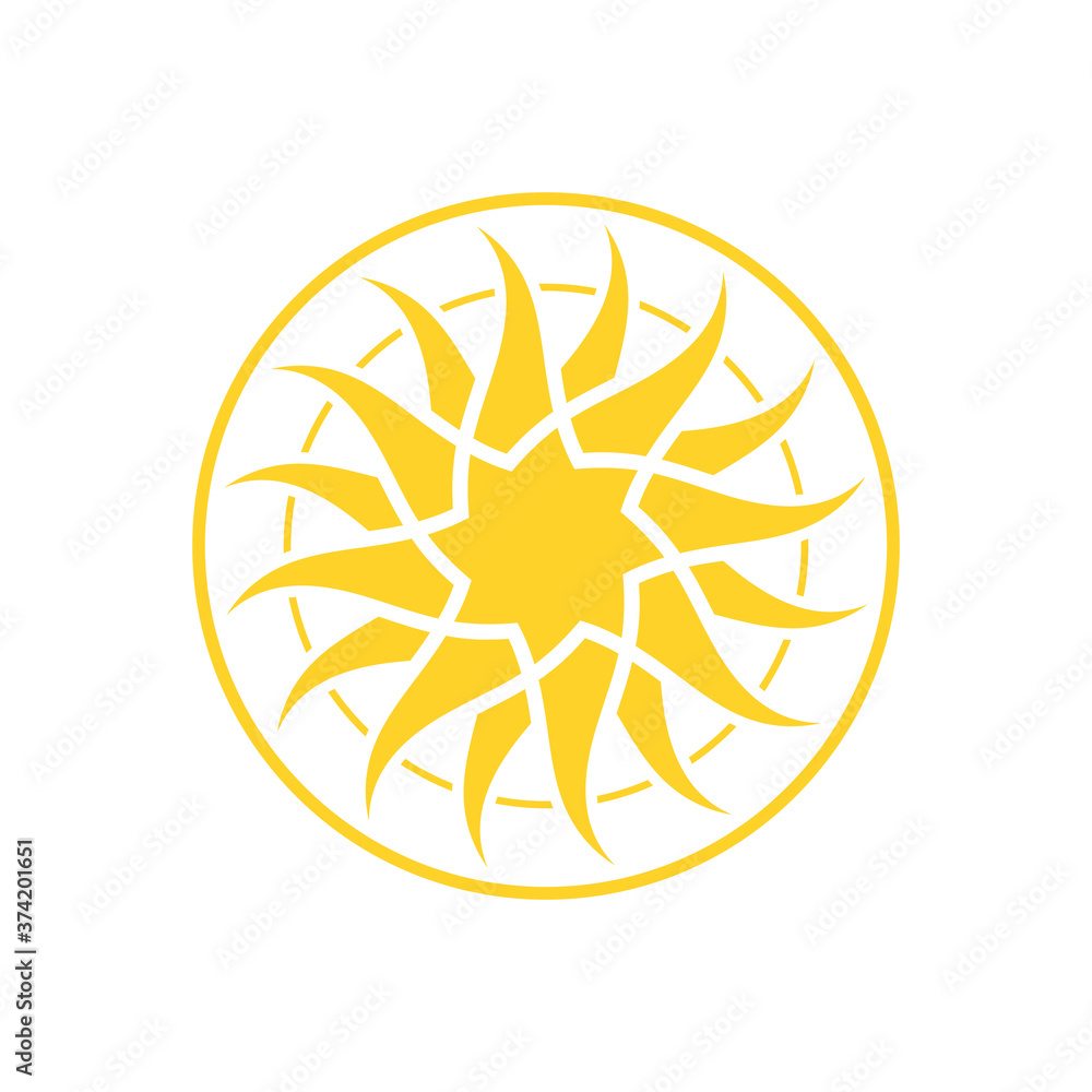 Sun icon illustration Sun icon illustration