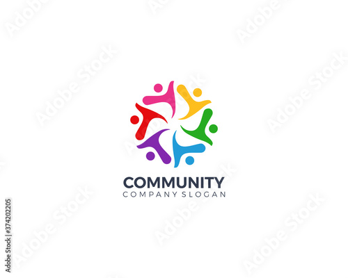 community concept group of people vector design template