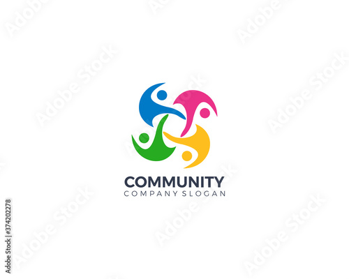 community concept group of people vector design template