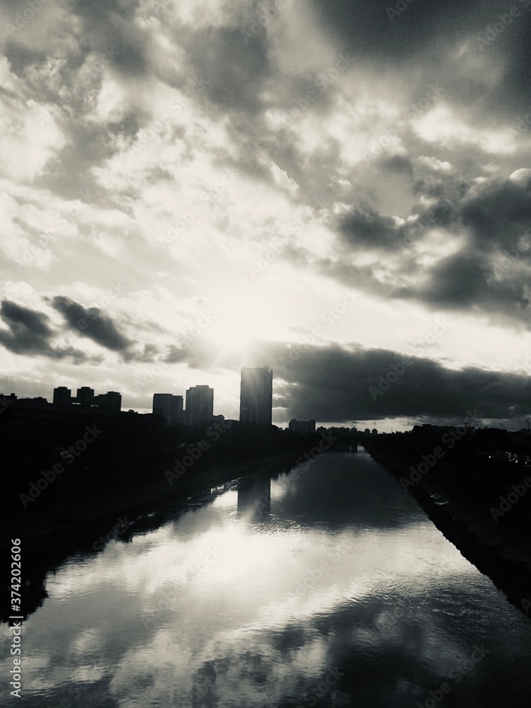 river in the city, São Paulo, Brazil, rio Tietê