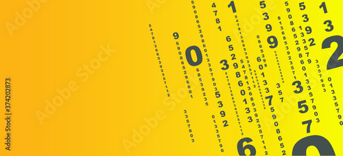 background with numbers in rhythmic dimensions.	