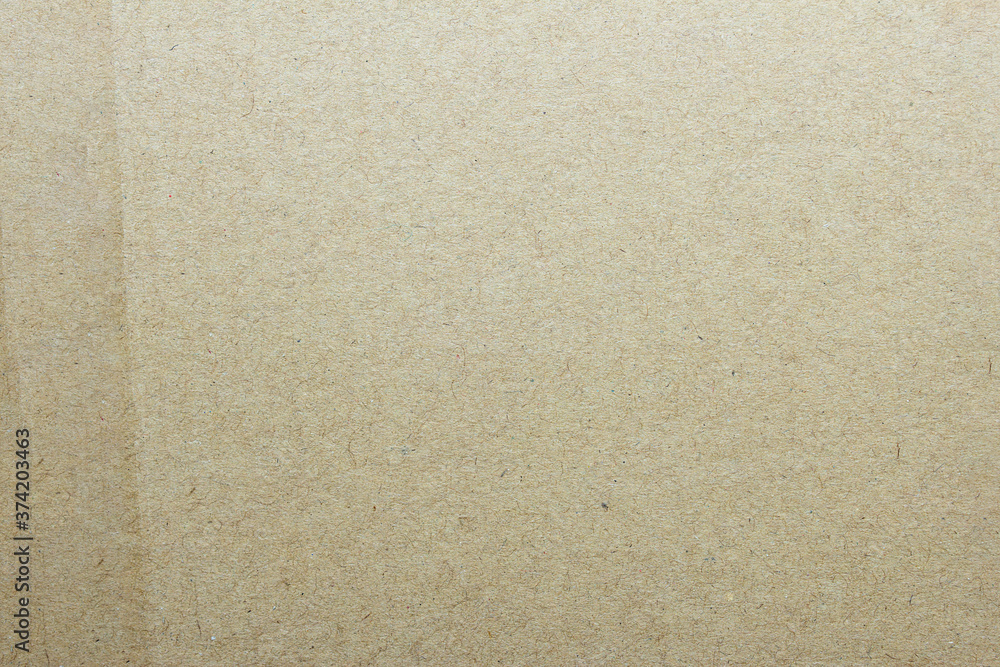 Fototapeta premium Cardboard background with traces of dirt, thread and hair as a textured background.