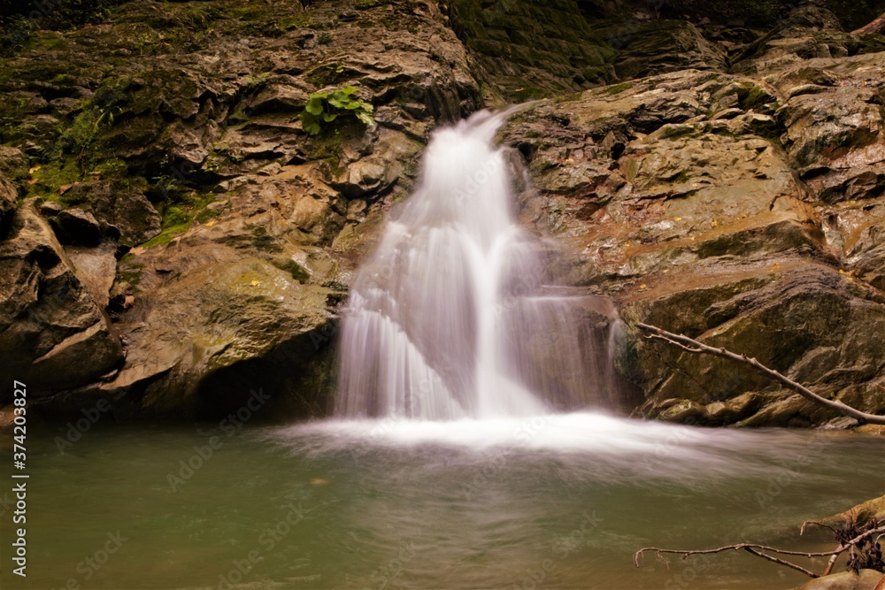 Fototapeta premium beautiful waterfall in the Carpathians