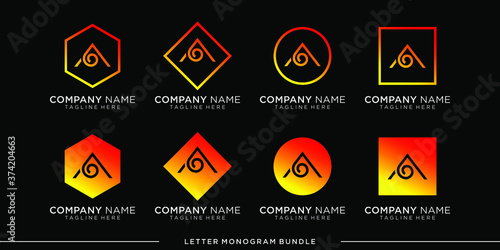 creative abstract monogram initial c, logo design vector template
