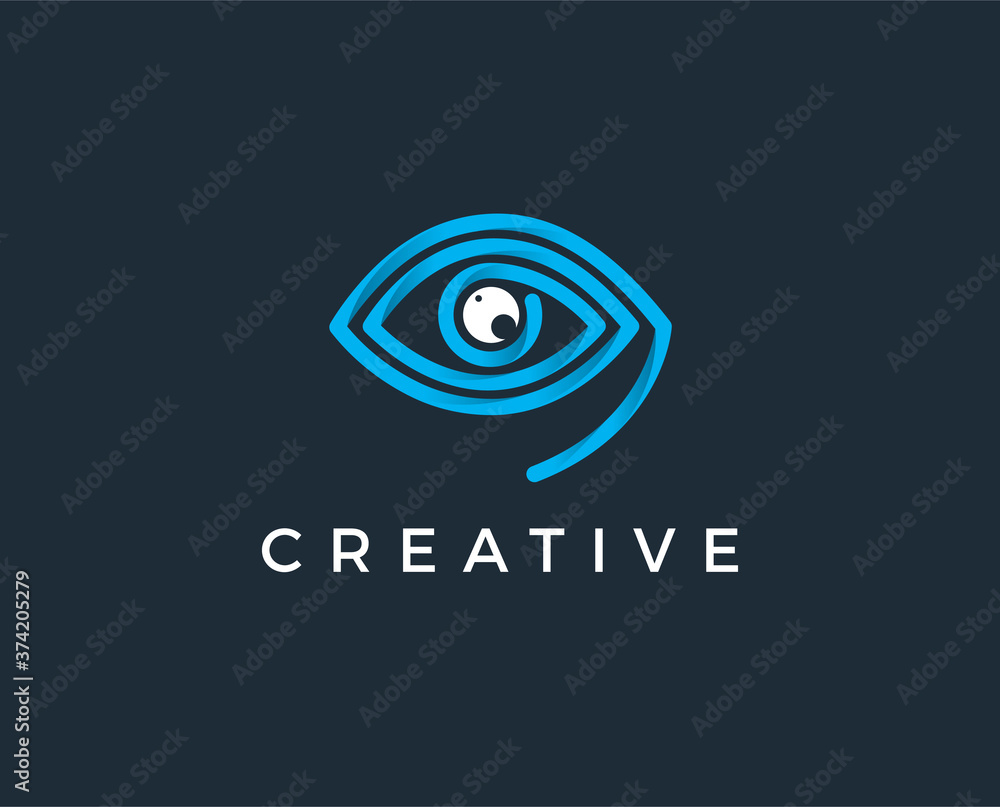 minimal eye logo template - vector illustration minimal eye logo template - vector illustration