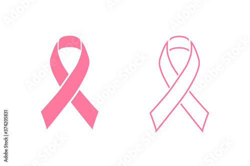 Fotografia Modern breast cancer awareness with pink ribbon colorful and elegant look