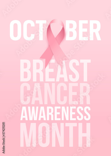 Breast cancer fund raiser poster design. Vector illustration.