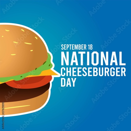 National Cheeseburger Day Vector Illustration