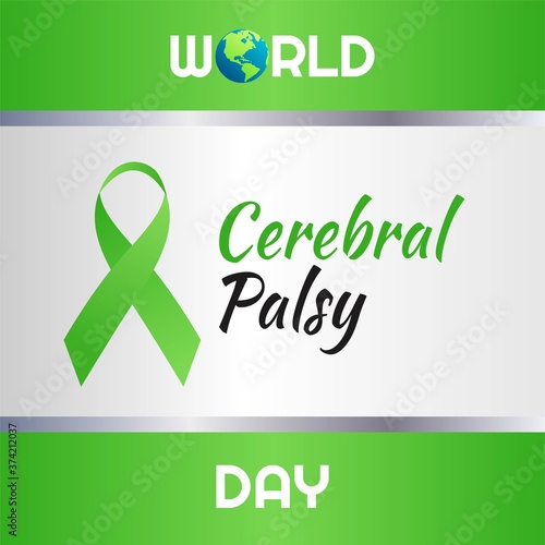 world cerebral palsy day vector illustration