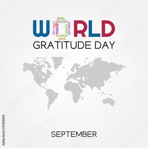 World Gratitude Day Vector Illustration