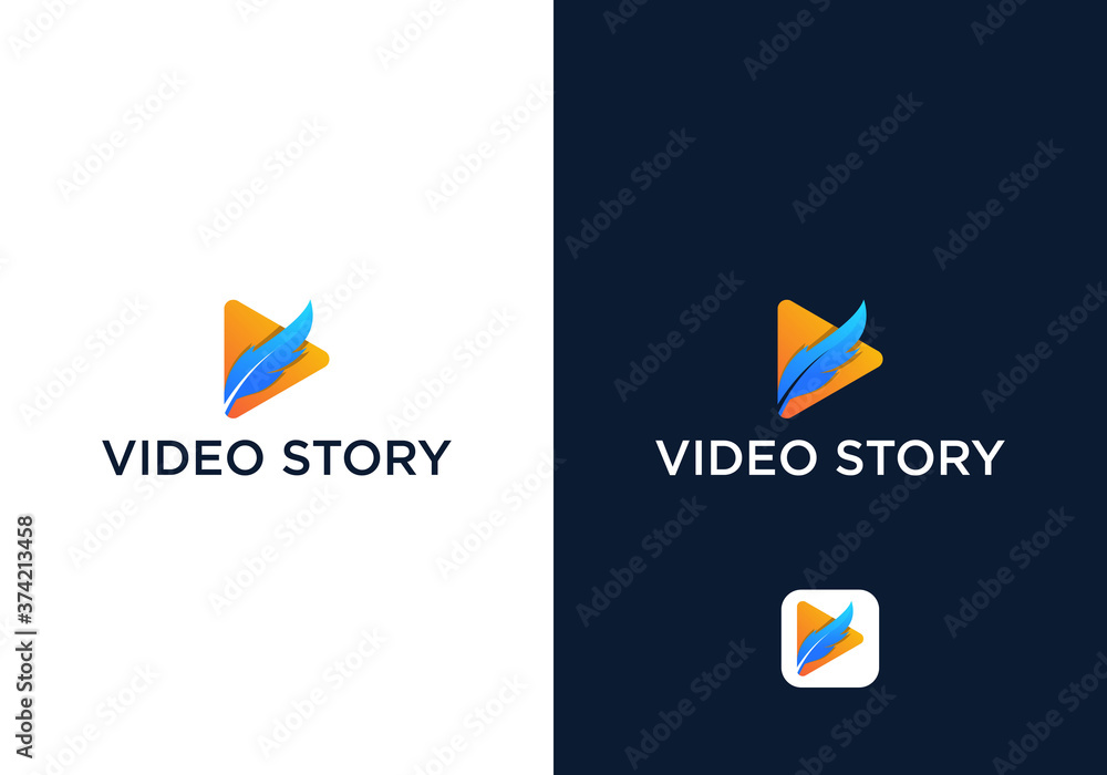 Story video logo design template