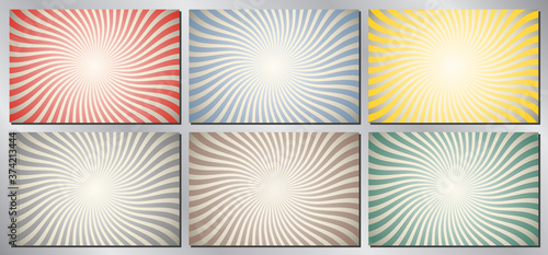 Retro, vintage vector background - sunburst