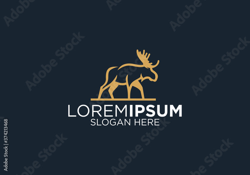 Elk logo design template