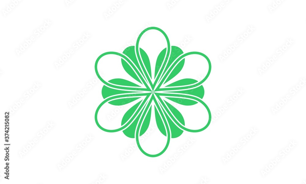 Flower illustration icon logo