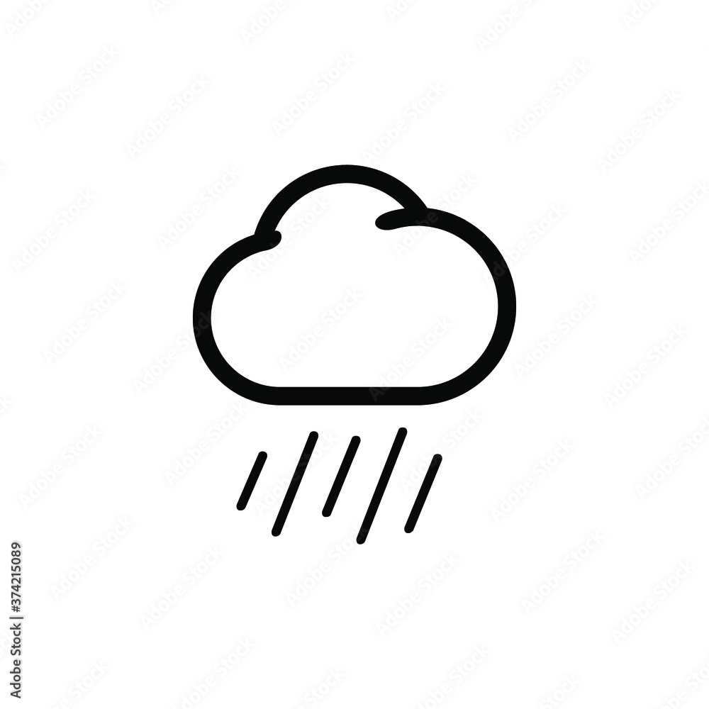Rain Icon. Raining Symbol. Cloud with rain icon vector Rain Icon. Raining Symbol. Cloud with rain icon vector