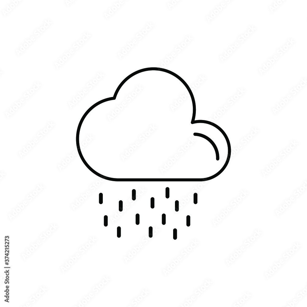 Rain Icon. Raining Symbol. Cloud with rain icon vector Rain Icon. Raining Symbol. Cloud with rain icon vector