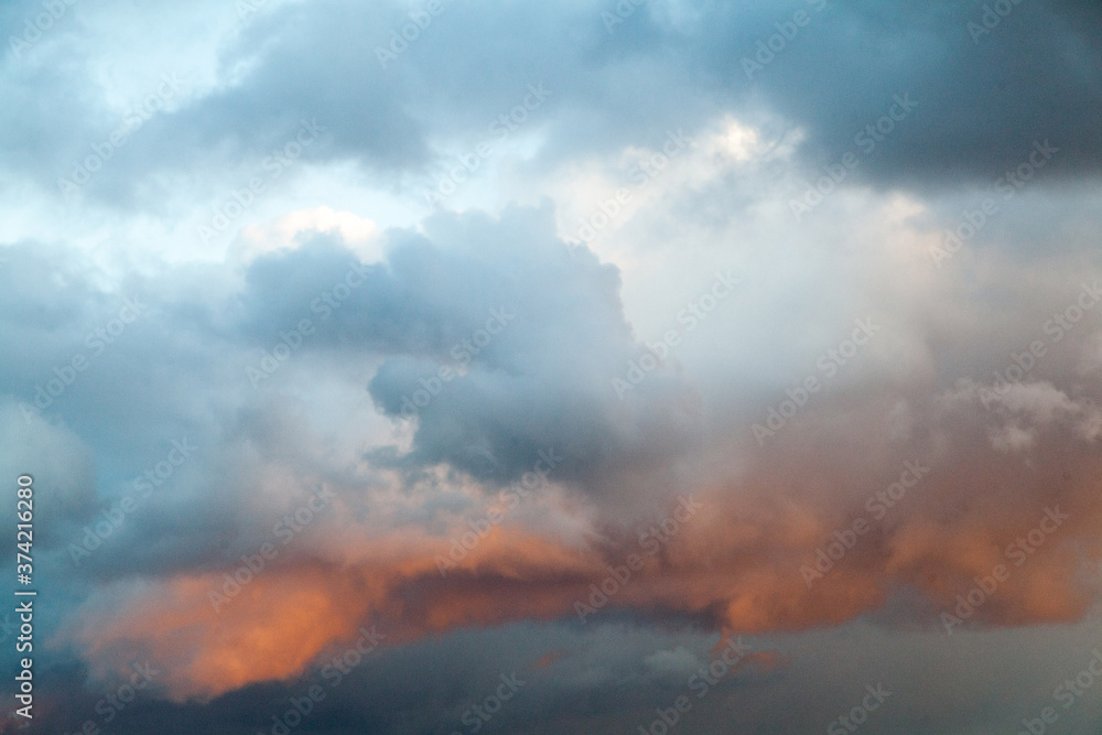 Fototapeta premium Sunset cloudy sky texture background