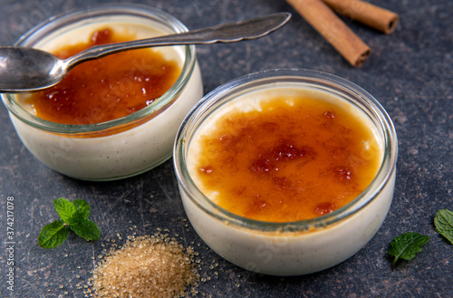 Creme brulee - tasty traditional French dessert