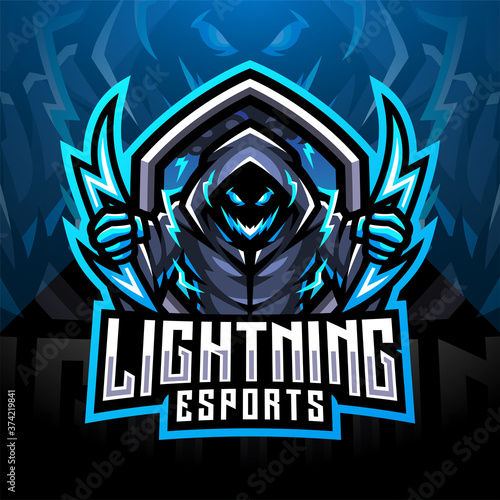 Lightning esport mascot logo design